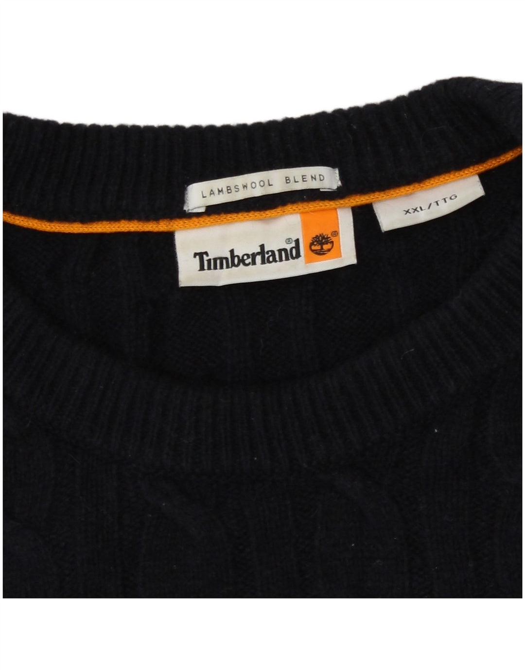 Timberland Herren-Pullover mit Rundhalsausschnitt, 2XL, marineblaue Lammwolle