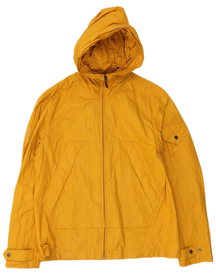 Pretty Green Herren-Regenjacke mit Kapuze, UK 40, Größe L, Gelb