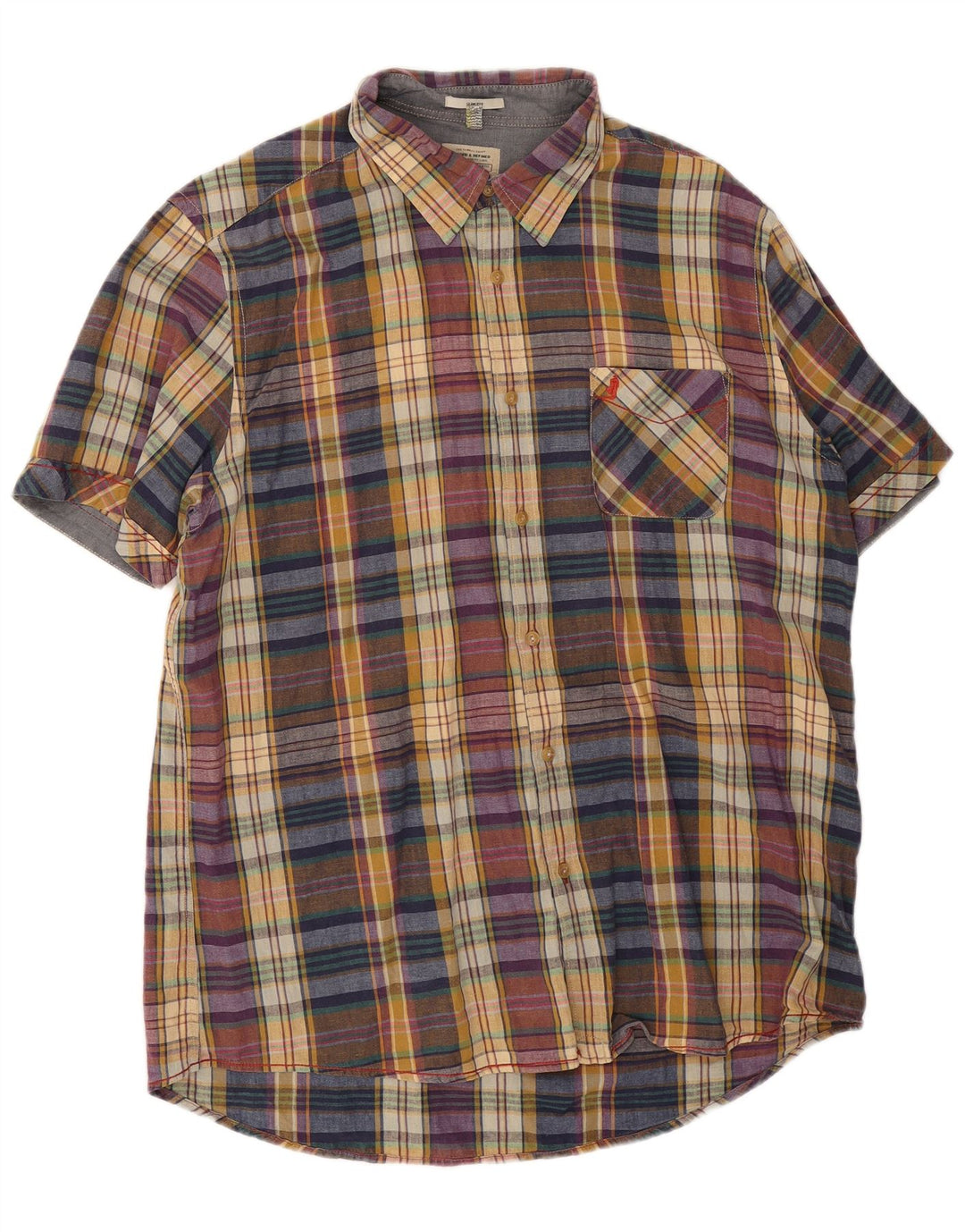 Marlboro Classics Herren-Kurzarm-Slim-Fit-Hemd 3XL, mehrfarbig kariert