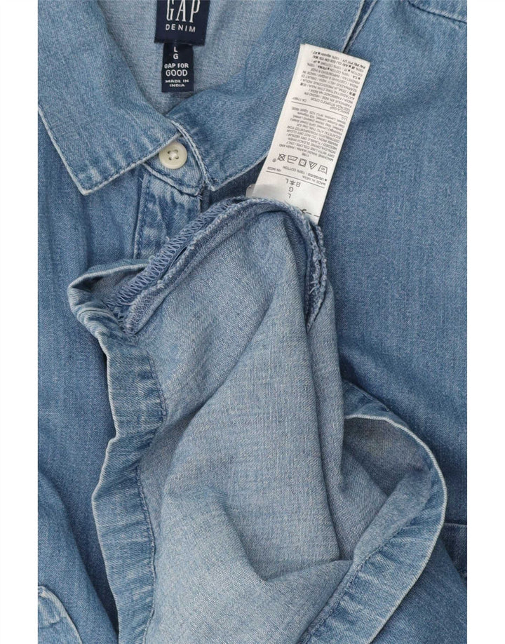 Gant Damen Jeanskleid UK 16 Große blaue Baumwolle