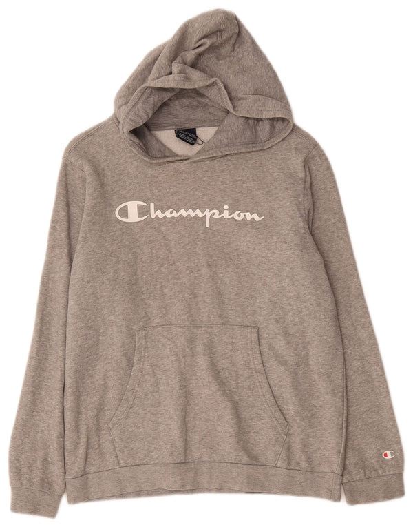 Champion Kapuzenpullover mit Grafik für Jungen, 15–16 Jahre, 2XL, grau gefleckte Baumwolle