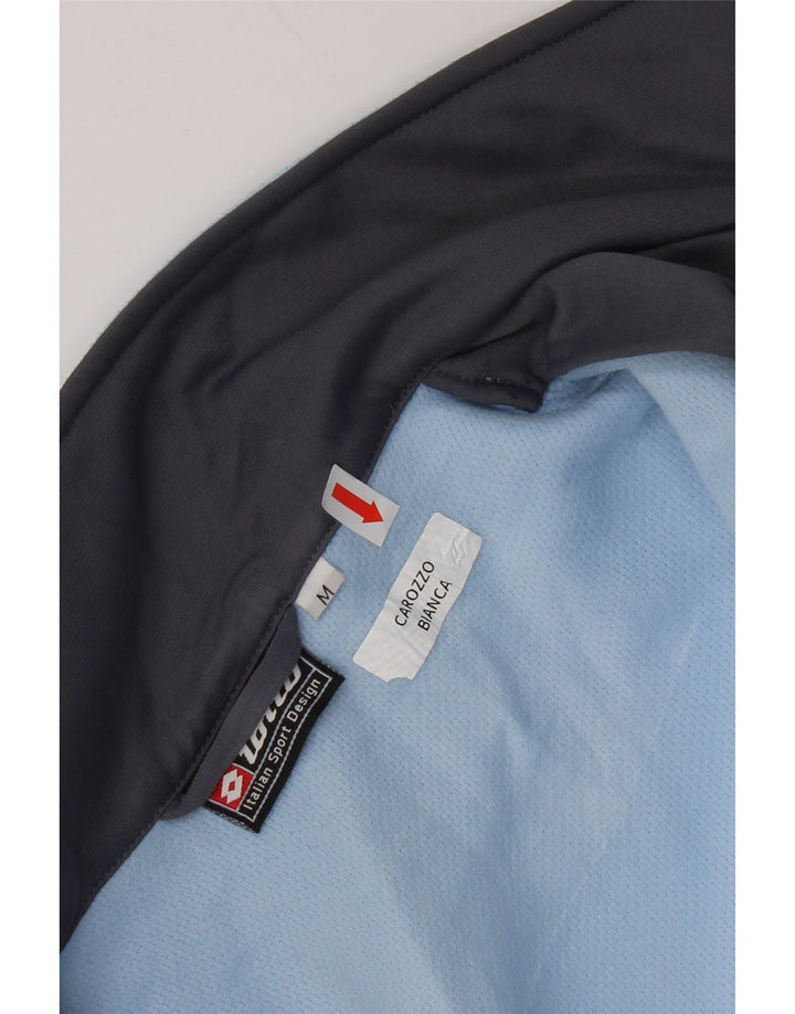 Lotto Damen-Trainingsanzug-Oberteiljacke UK 12 Mittelblaues Colourblock-Polyester