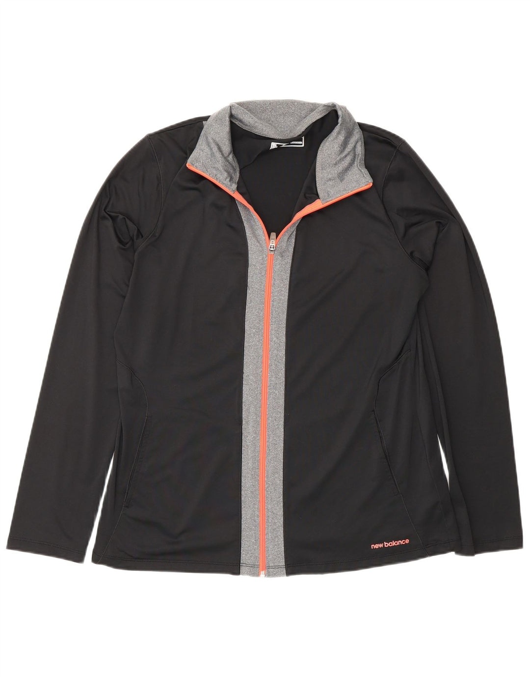 New Balance Herren-Trainingsanzug-Top-Jacke, großes schwarzes Farbblock-Polyester