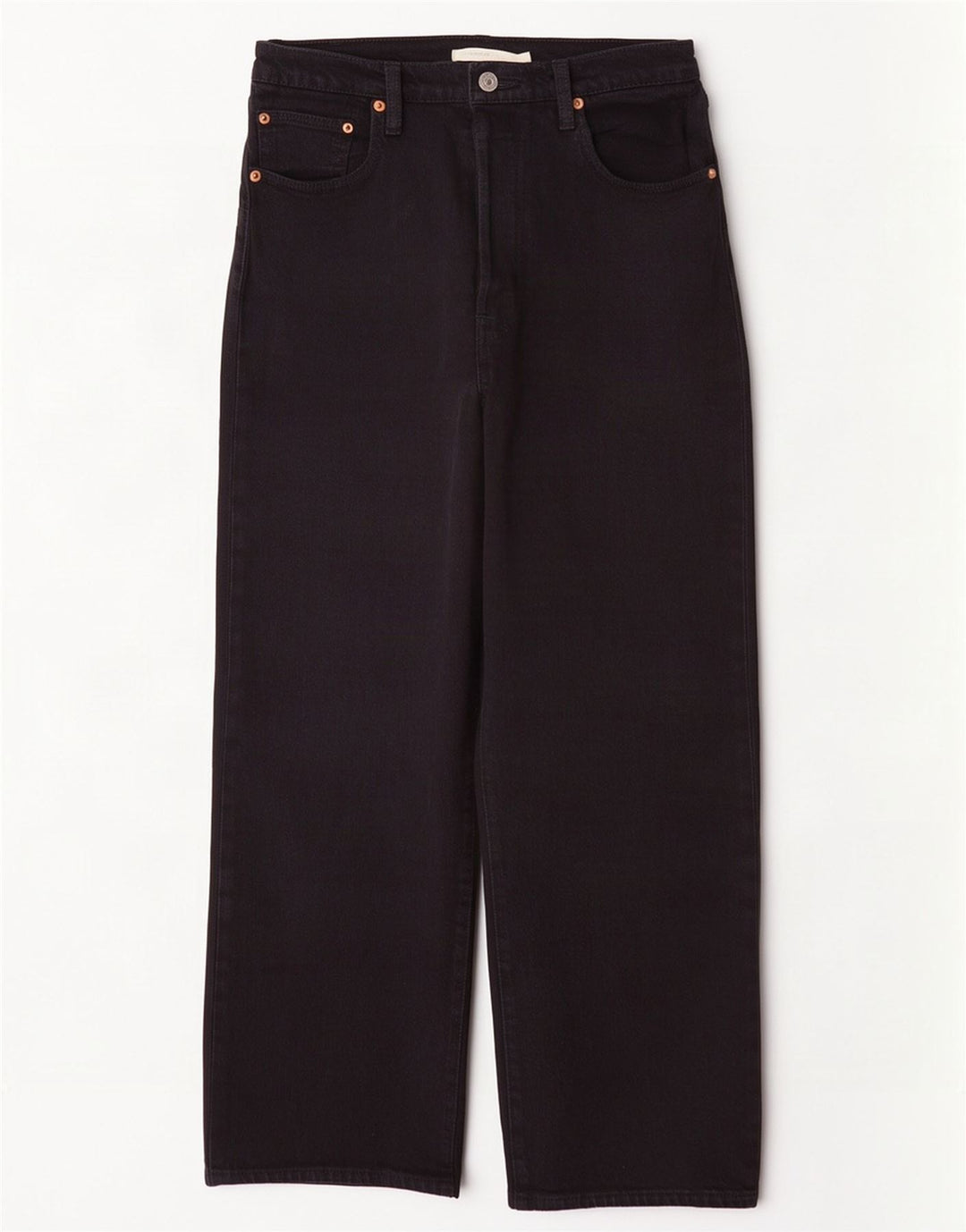 Levi's Damen Ribcage Straight Jeans W29 L27 Schwarze Baumwolle