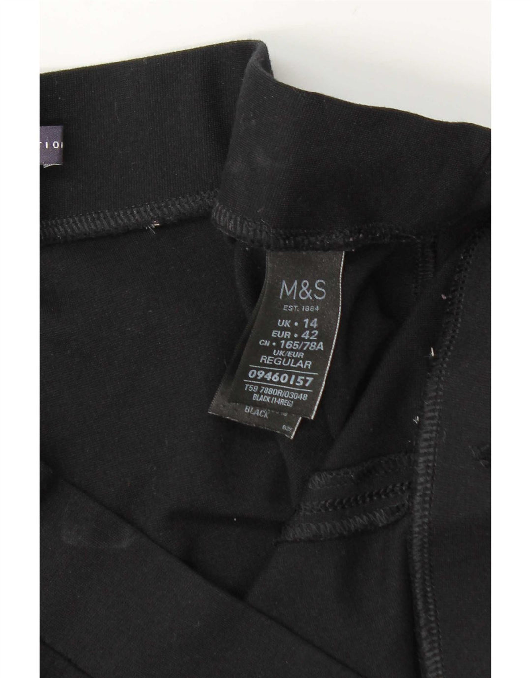 Marks & Spencer Damen Leggings UK 14 Large Schwarze Viskose