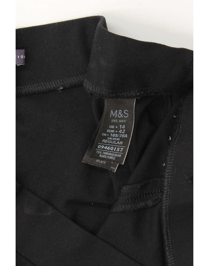 Marks & Spencer Damen Leggings UK 14 Large Schwarze Viskose