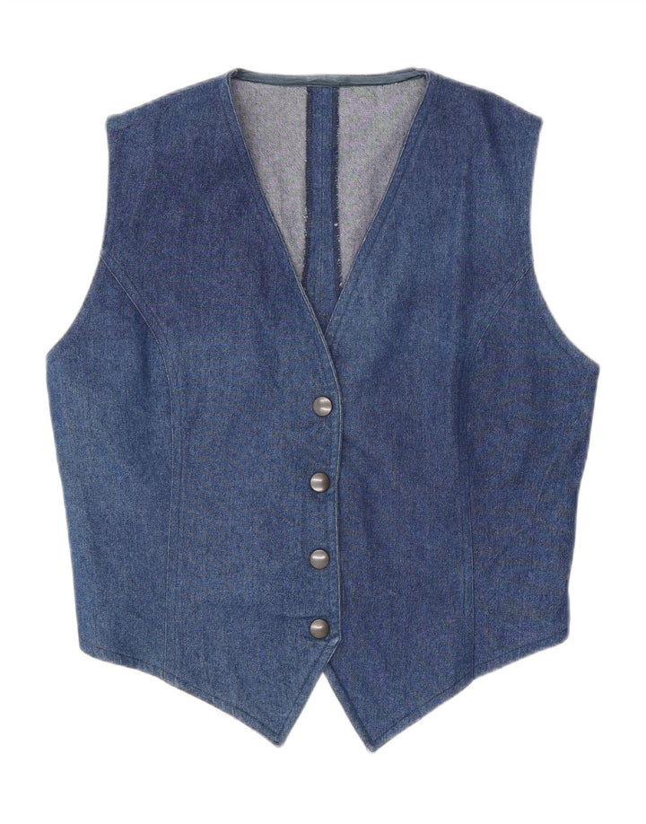 Vintage Damen Jeansweste UK 12 Mittelblau