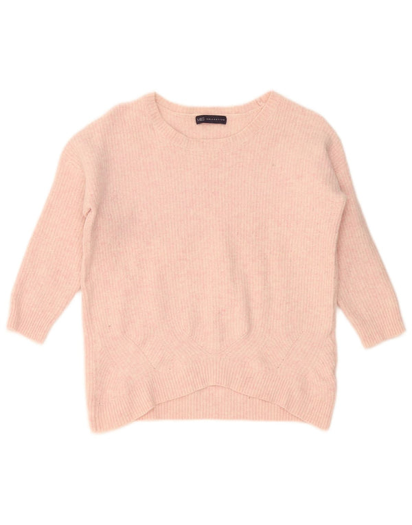 Marks & Spencer Damen-Pullover mit U-Boot-Ausschnitt, Gr. 14, Mittelrosa