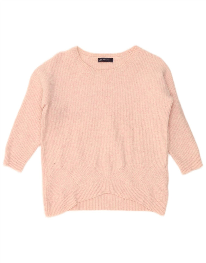 Marks & Spencer Damen-Pullover mit U-Boot-Ausschnitt, Gr. 14, Mittelrosa