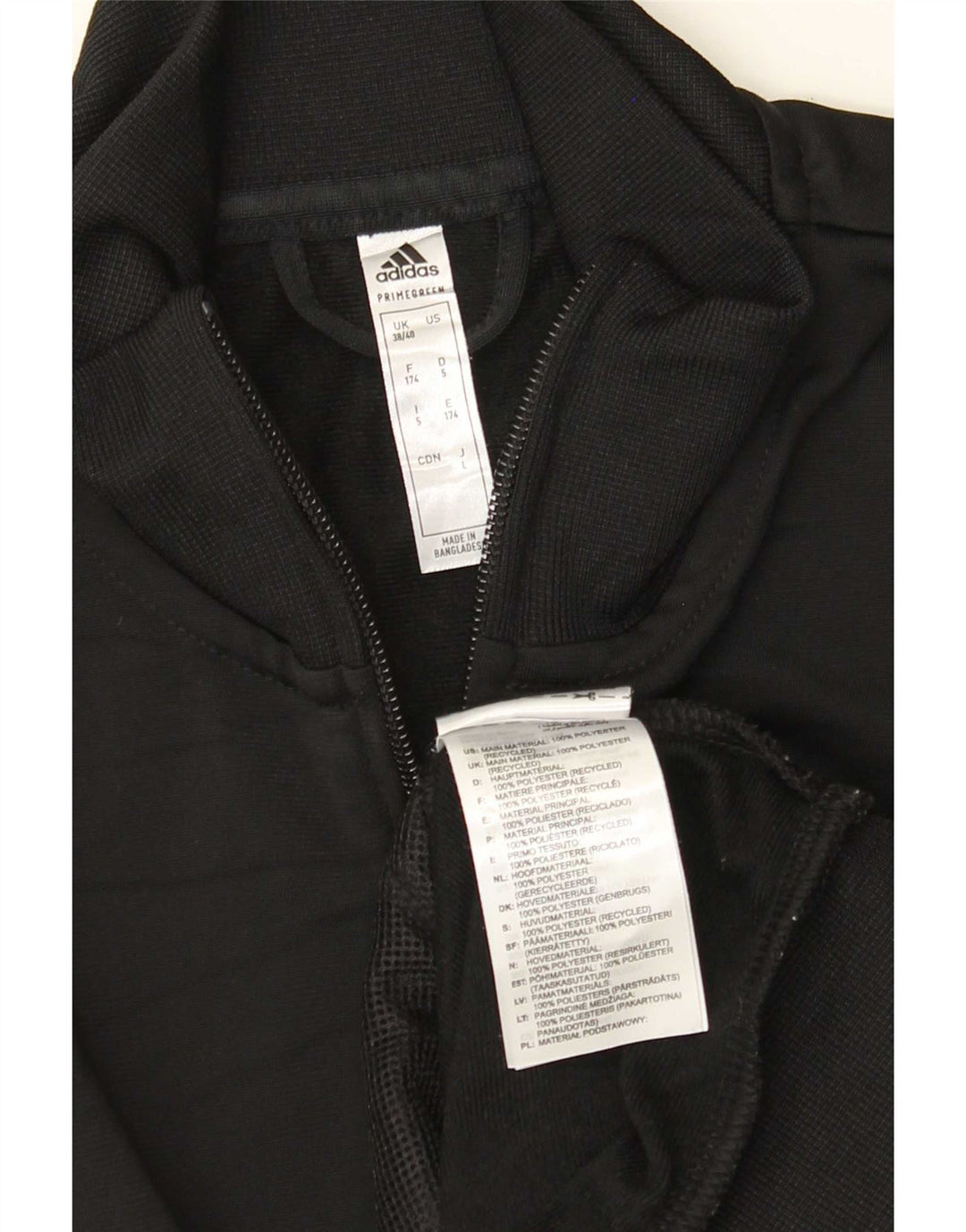 Adidas Herren Graphic Trainingsanzug Top Jacke UK 38/40 Medium Schwarz Polyester