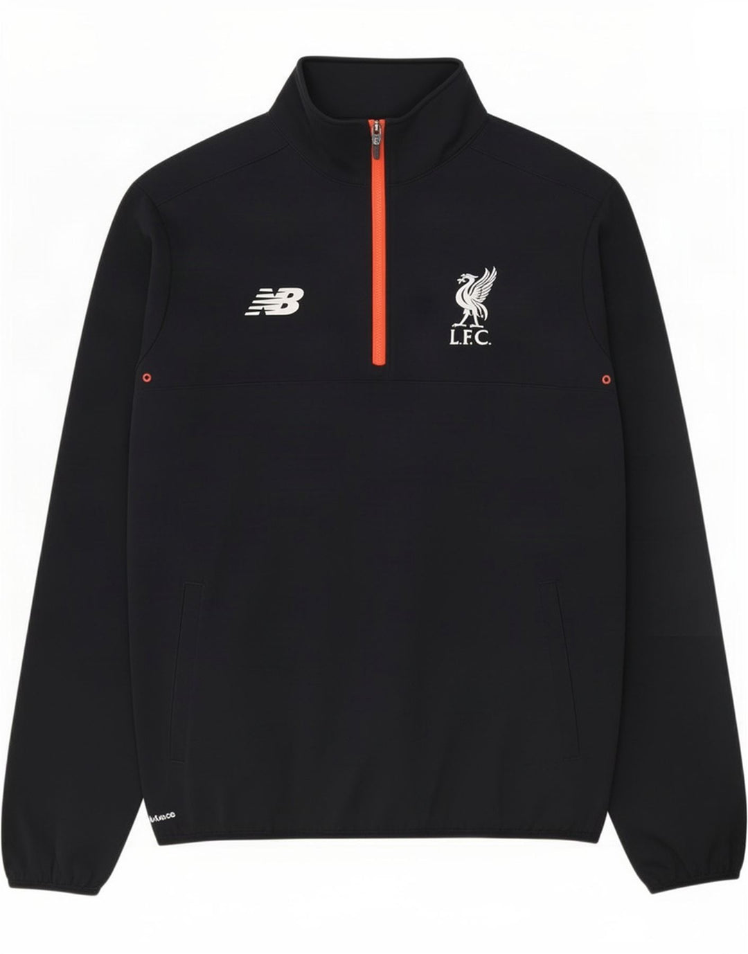 New Balance Herren Liverpool Reißverschluss-Pullover-Trainingsanzug-Oberteil, Größe L, Schwarz