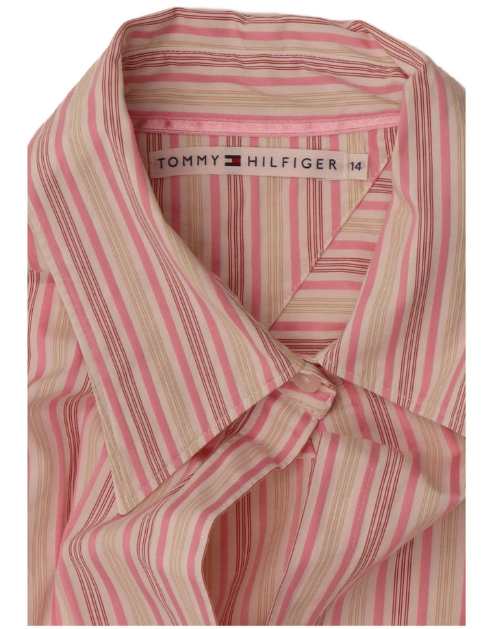 TOMMY HILFIGER Womens Shirt US 14 XL Multicoloured Pinstripe
