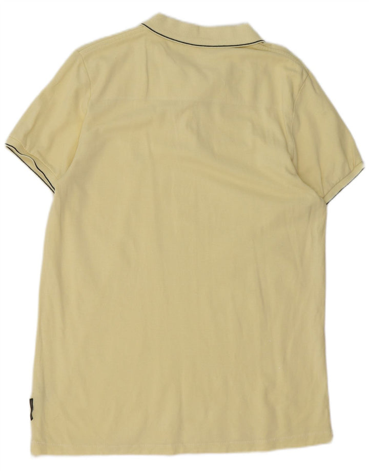 French Connection Herren-Poloshirt, groß, gelb gestreift, Baumwolle