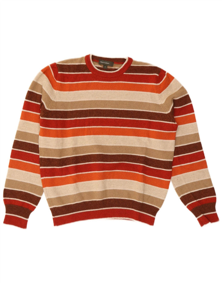 Henry Cottons Herren-Pullover mit Rundhalsausschnitt, mittelgroß, mehrfarbig gestreift