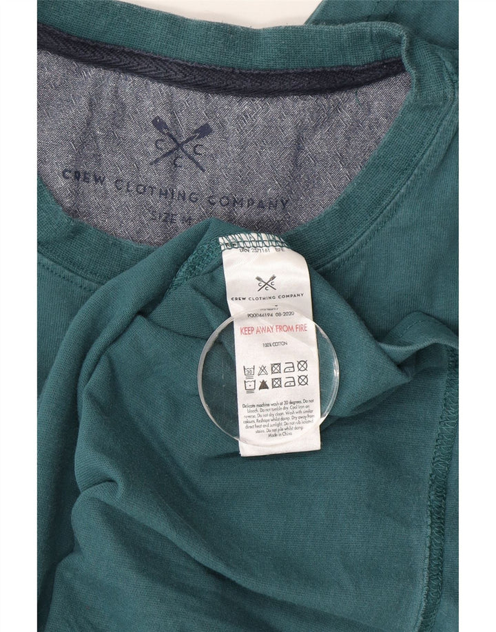 Crew Clothing Herren-Oberteil, langärmelig, mittelgrüne Baumwolle