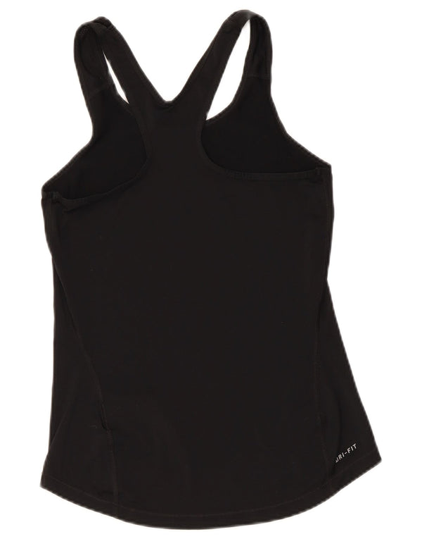 Nike Womens Graphic Vest Top UK 8 Small Schwarz Polyester