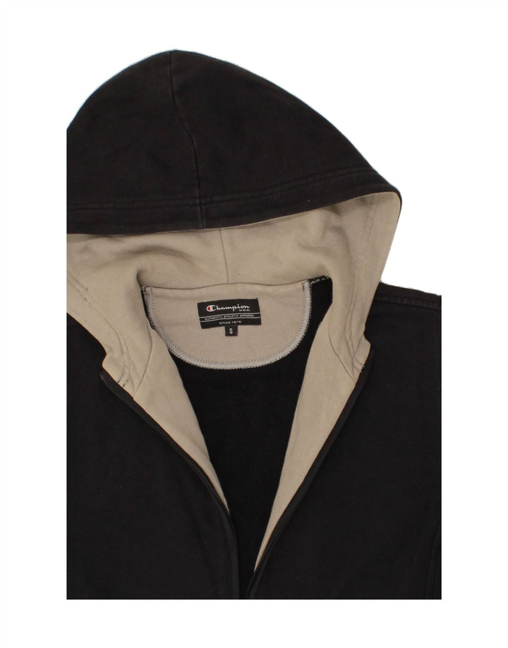 CHAMPION Womens Zip Hoodie Sweater UK 10 Small Black Vintage Champion and Second-Hand Champion from Messina Hembry 