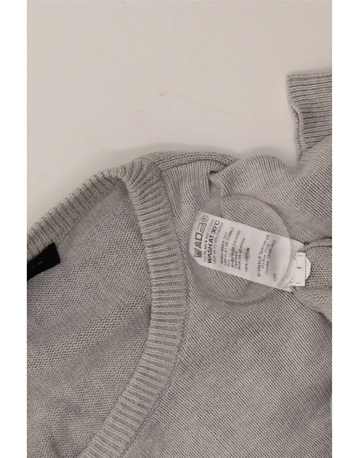 Marks & Spencer Herren-Pullover mit Rundhalsausschnitt, UK 38/40, Mittelgrau