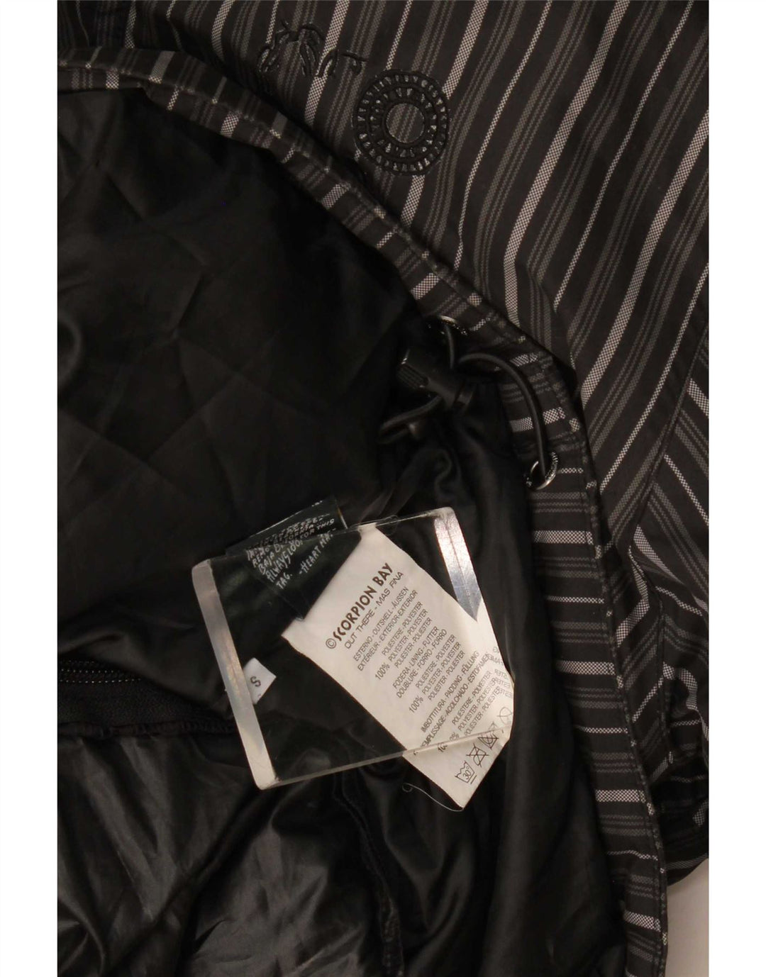 Scorpion Bay Herren-Windbreaker-Jacke mit Grafik, Gr. 10, Größe S, grau gestreift