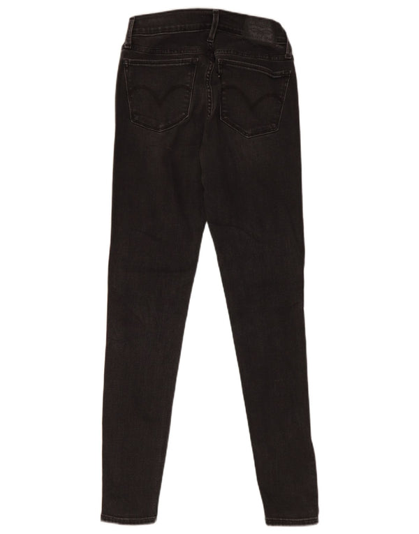 Levi's Damen 710 Super Skinny Jeans W26 L30 Schwarz Baumwolle