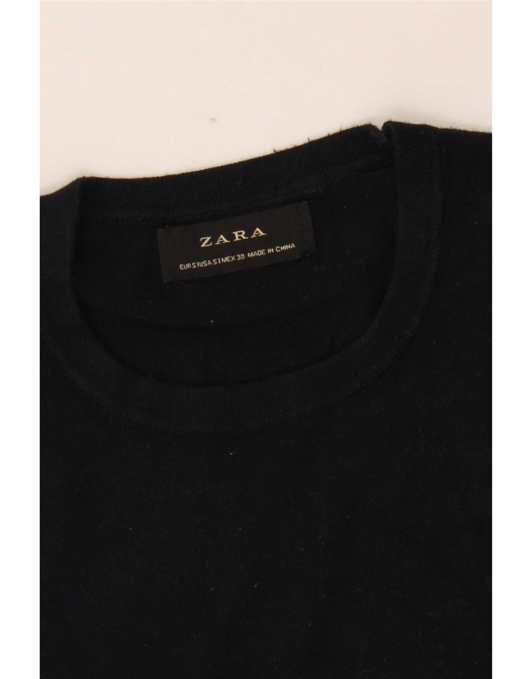 Zara Herren-Pullover mit Rundhalsausschnitt, Größe S, Marineblau