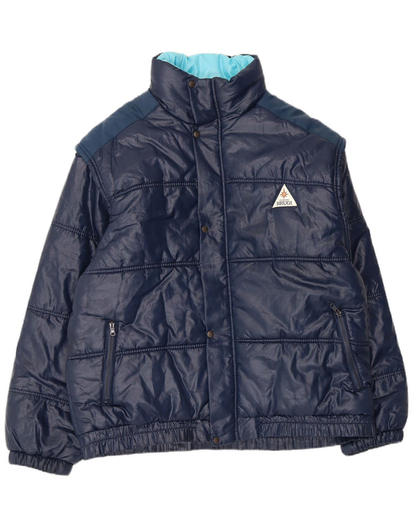 Brugi Herren Wattierte Jacke UK 42 XL Marineblau