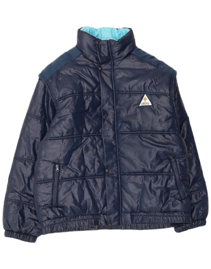 Brugi Herren Wattierte Jacke UK 42 XL Marineblau