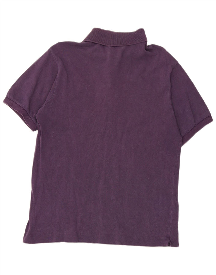 Lacoste Herren-Poloshirt, Größe 4, mittelviolette Baumwolle