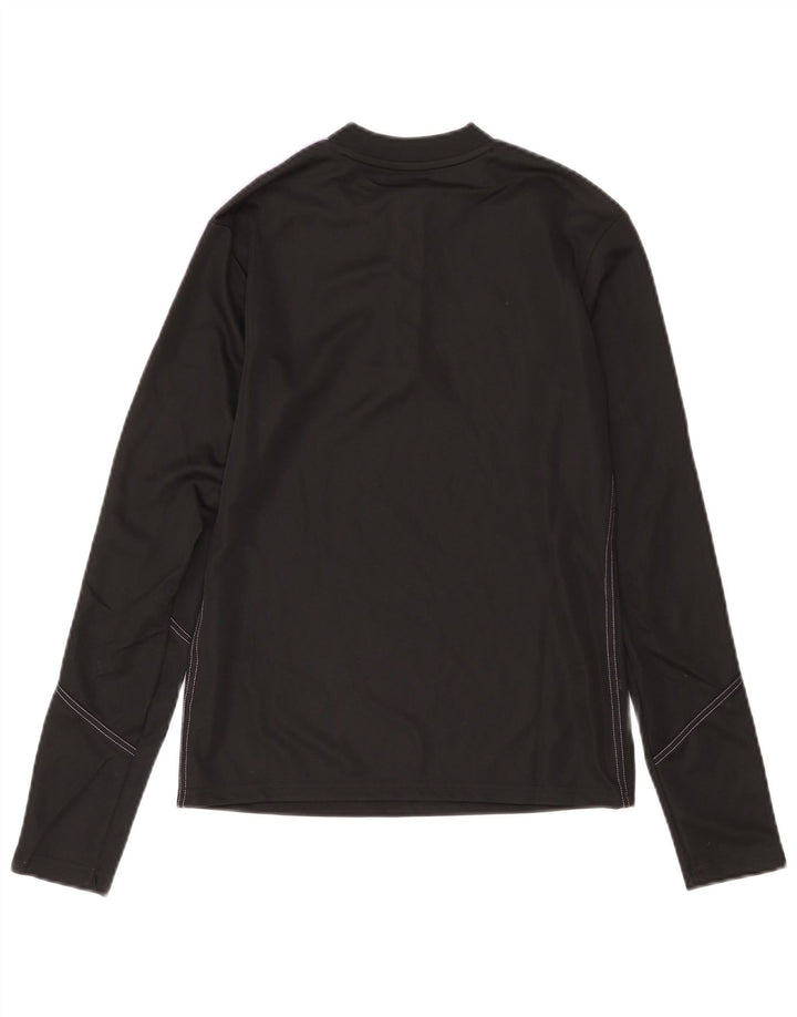 Adidas Damen Aeroready Zip Neck Pullover Trainingsanzug Top UK 8/10 Small Schwarz