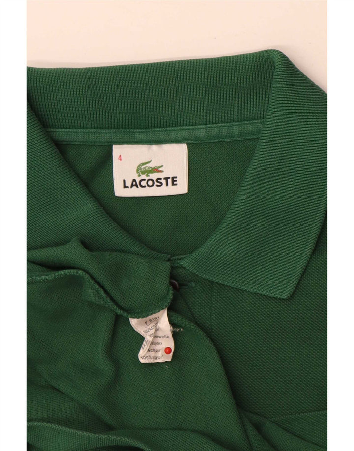 Lacoste Herren-Poloshirt, Größe 4, mittelgrüne Baumwolle