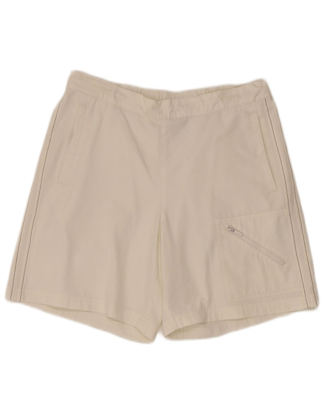 Adidas Damen Graphic Cargo Shorts Medium W34 Off White Polyester
