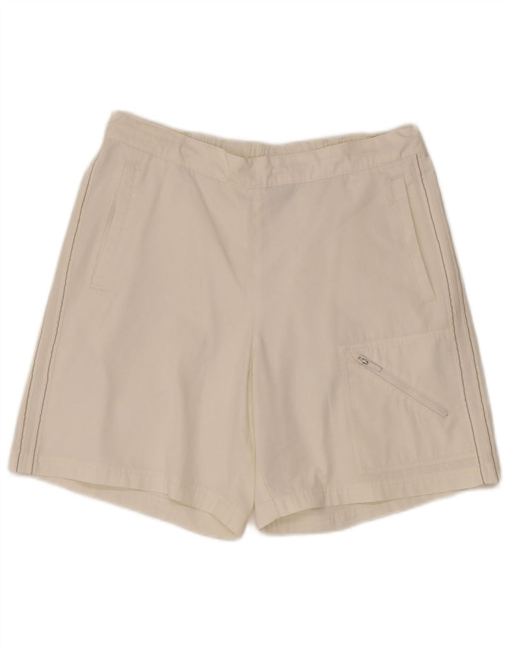 Adidas Damen Graphic Cargo Shorts Medium W34 Off White Polyester