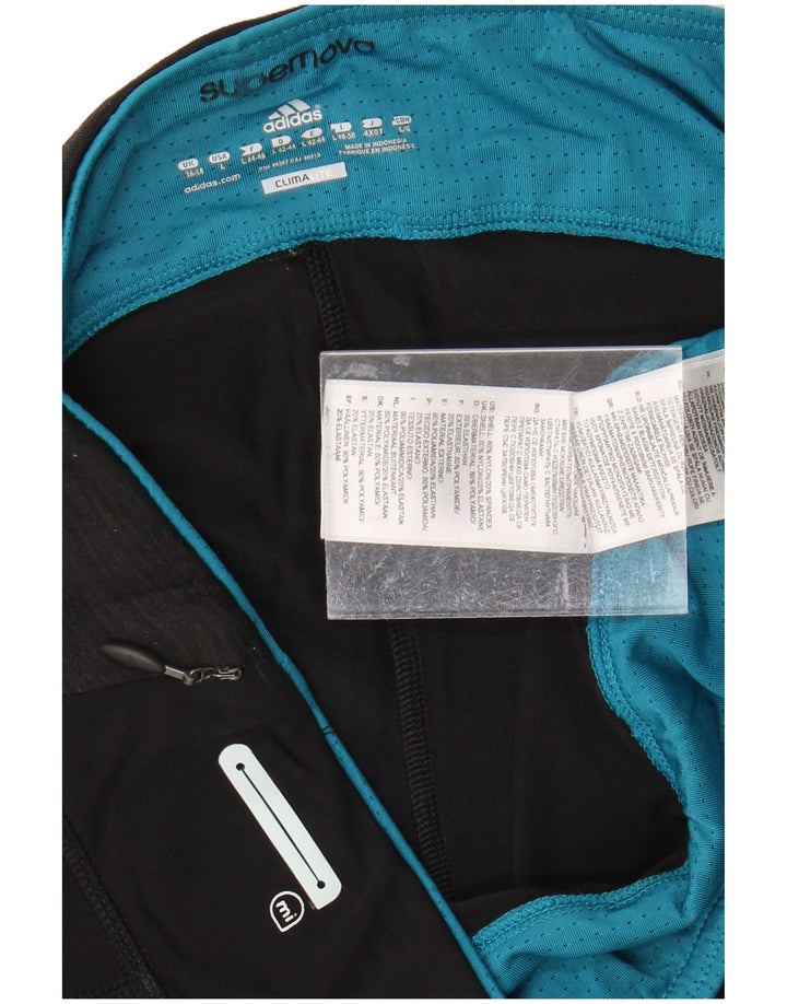 Adidas Damen Climalite Sport Shorts UK 16/18 Large Schwarz Nylon