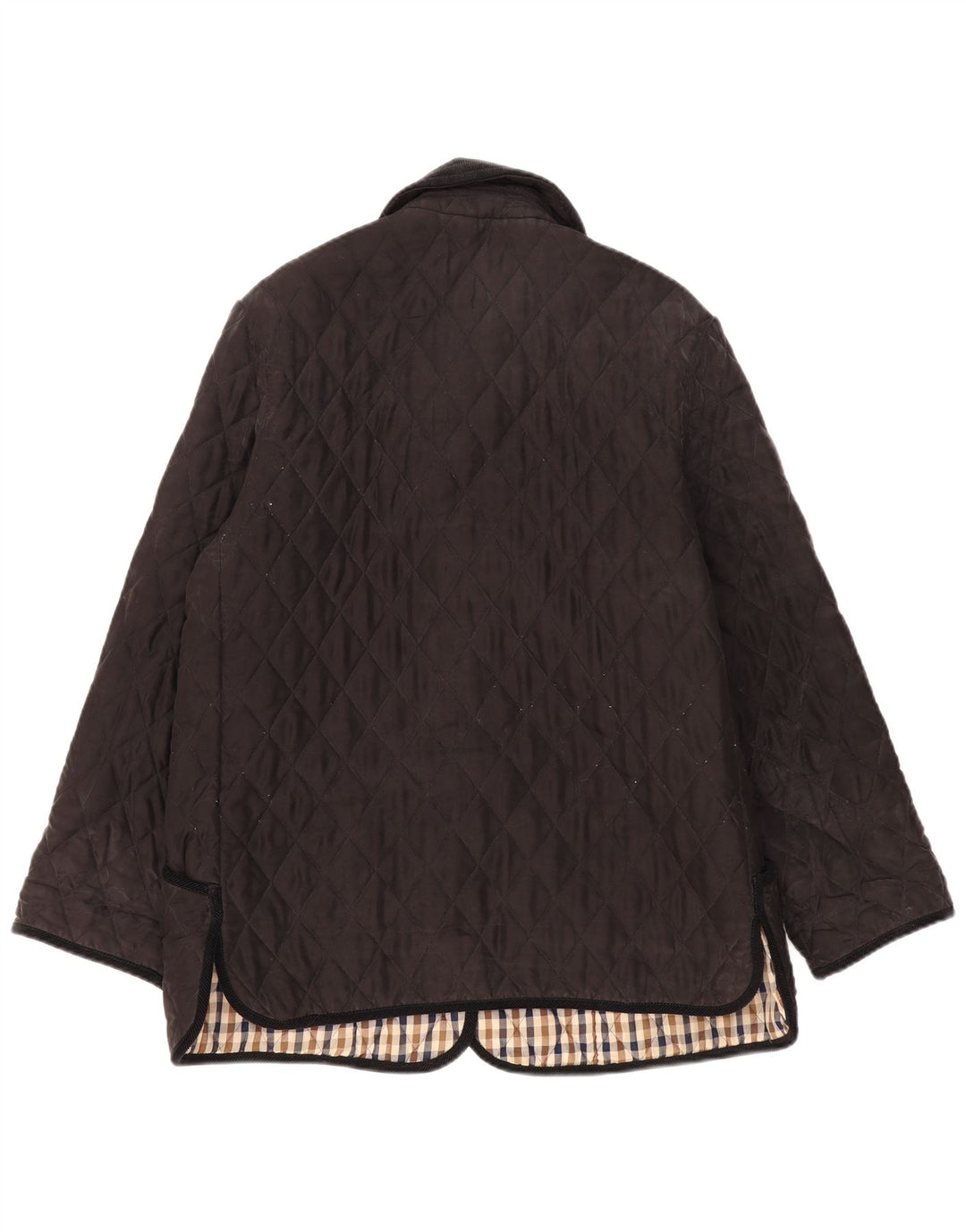 Aquascutum Damen Steppjacke UK 18 XL Schwarze Seide