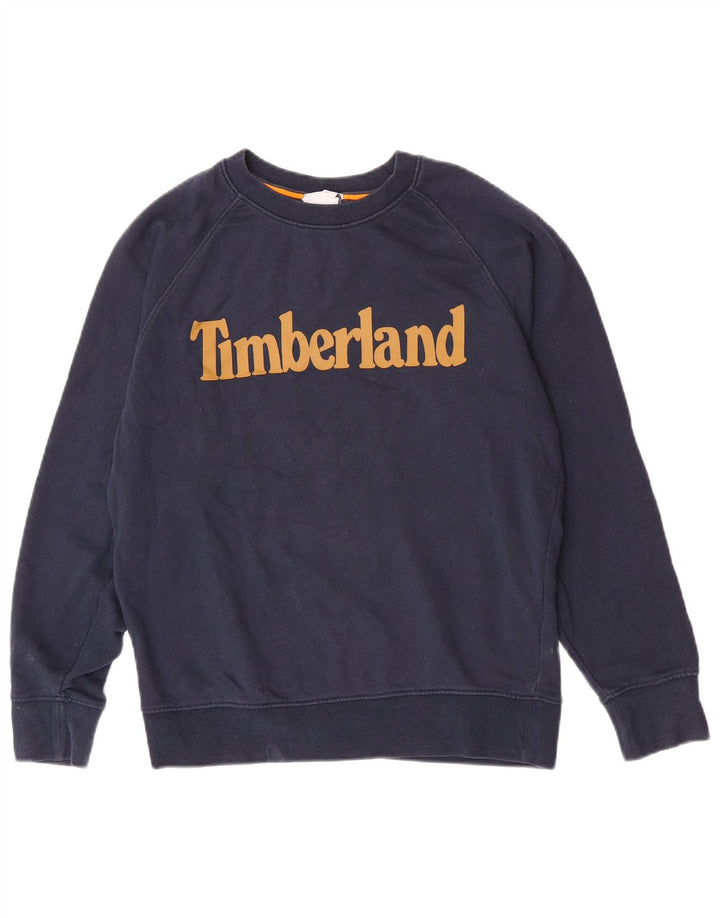 Timberland Herren Graphic Regular Fit Sweatshirt Pullover Small Marineblau