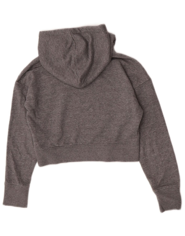 Nike Mädchen Crop Graphic Standard Fit Hoodie Pullover 10–11 Jahre Mittelgrau