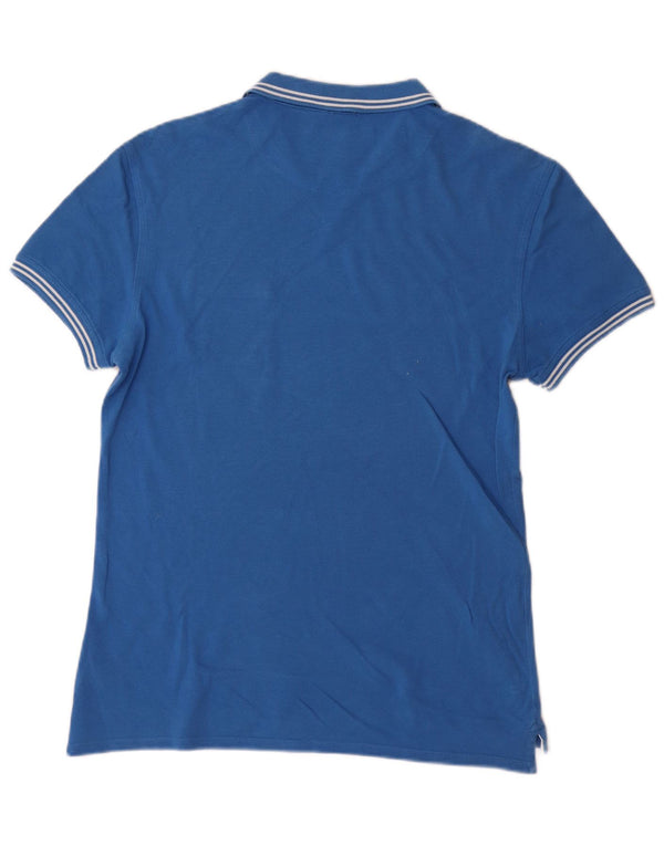 Armani Jeans Herren Slim Fit Poloshirt Große blau gestreifte Baumwolle