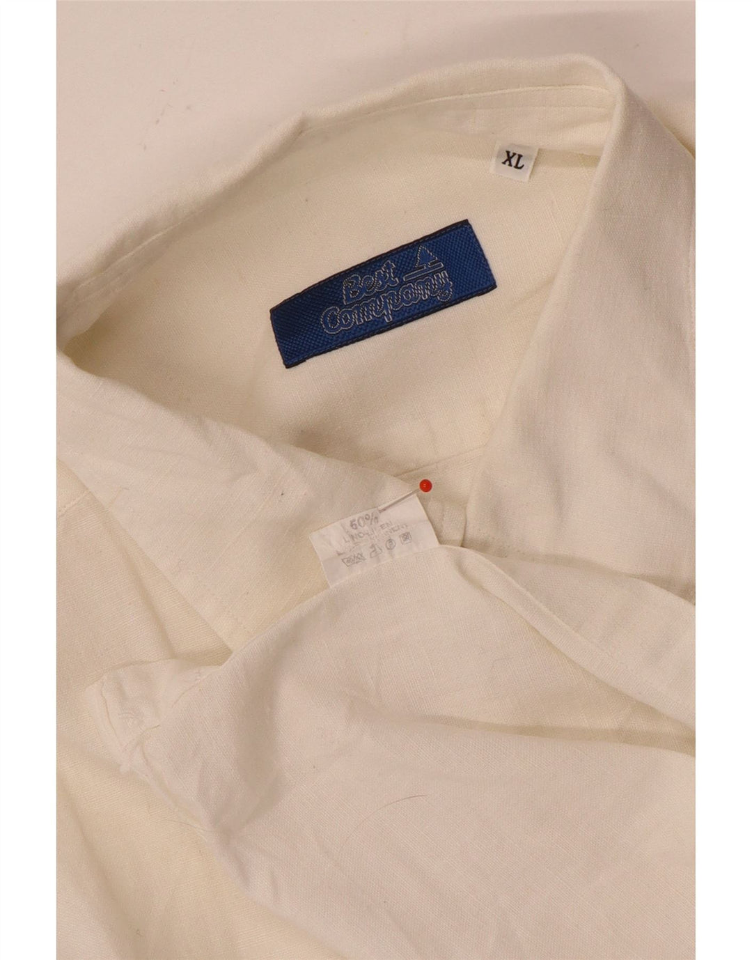 Best Company Herren ärmelloses Hemd XL Weiß Leinen