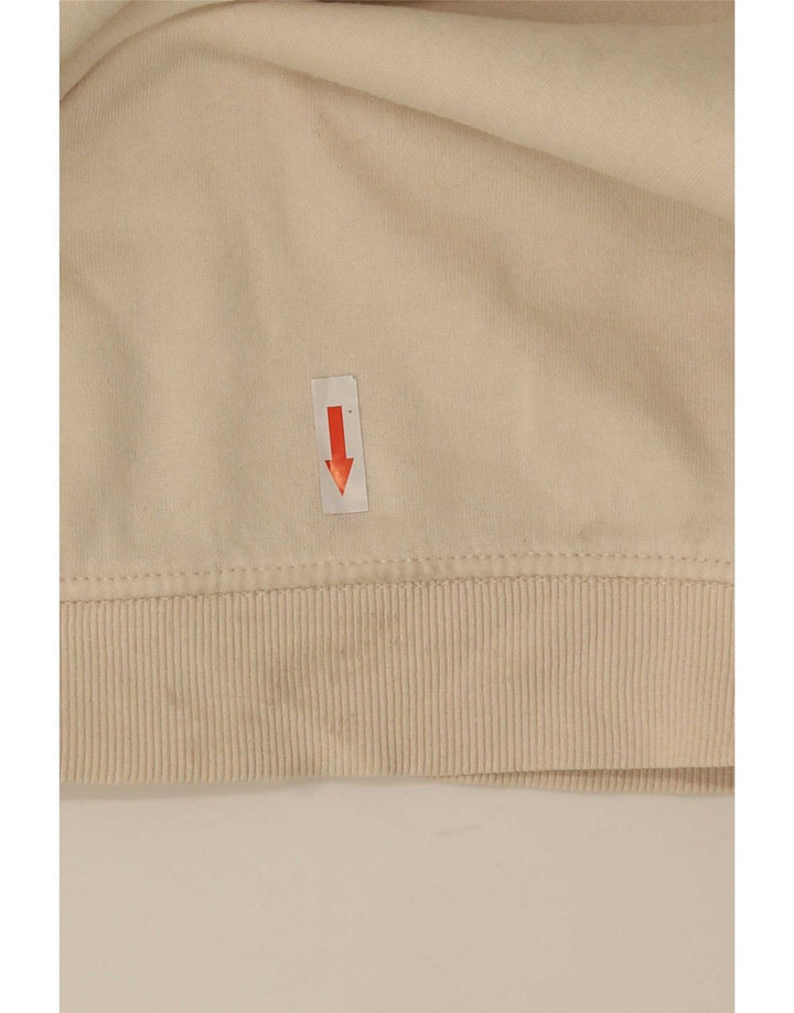 Zara Damen-Sweatshirt mit Polo-Ausschnitt, Gr. 14, mittelbeige
