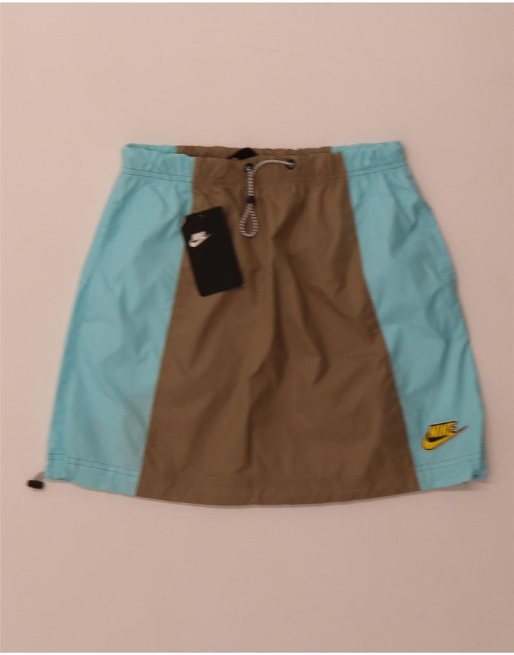 Nike Womens Skirt UK 6 XS  Khaki Colourblock Polyester
