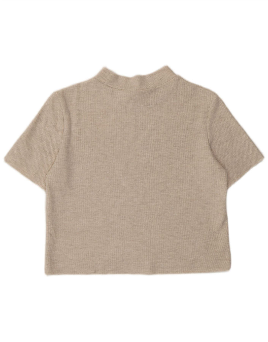 Zara Damen T-Shirt Top UK 14 Mittelbeige meliert