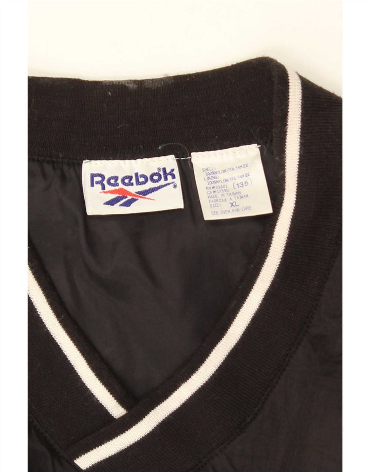 Reebok Herren Pullover Trainingsanzug Top XL Schwarz Nylon