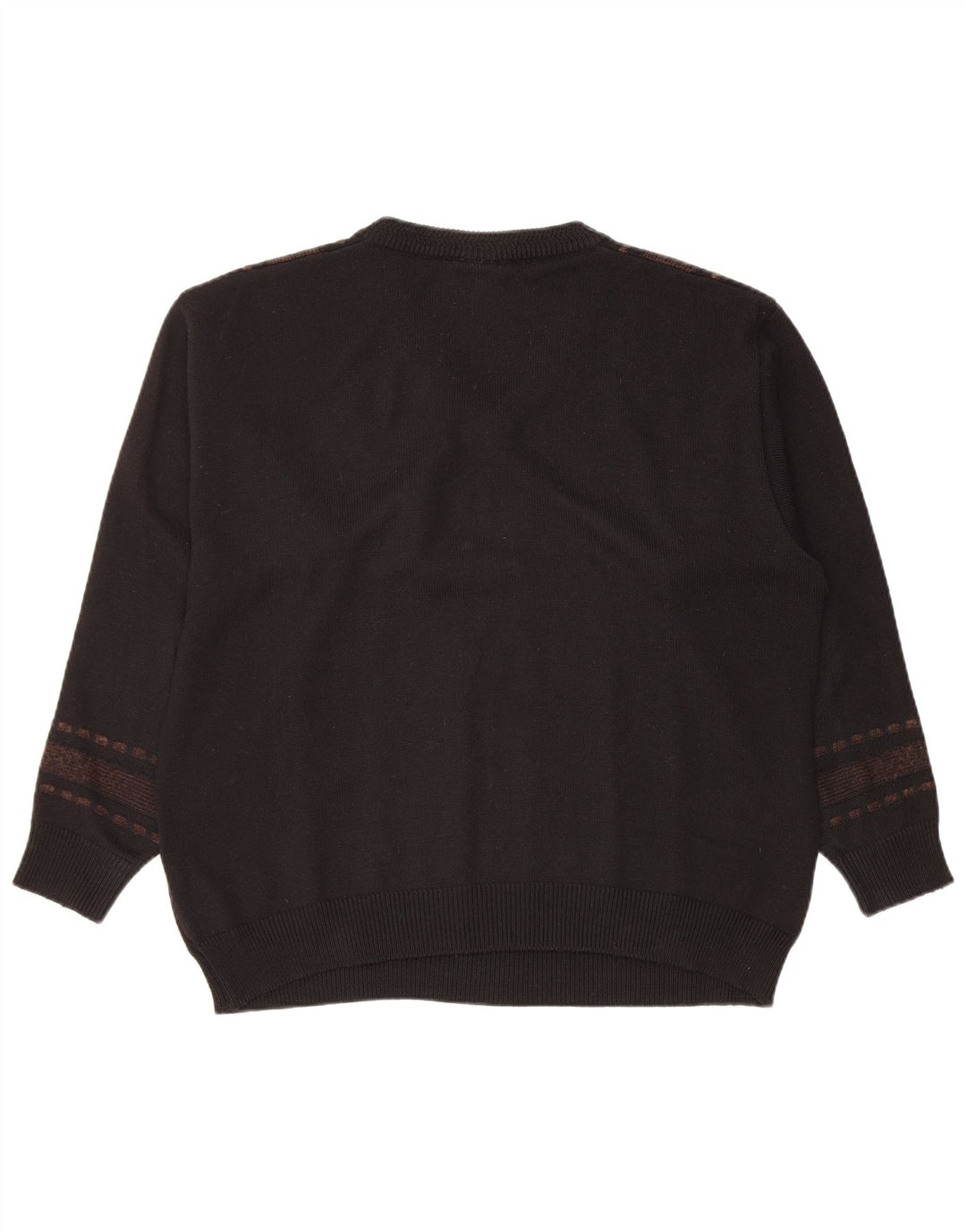 Fairbanks Herren-Pullover mit V-Ausschnitt, Größe 54, XL, schwarz gestreift, Wolle