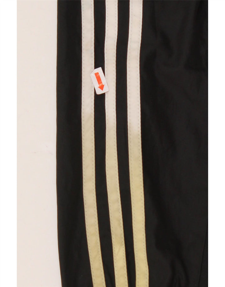 ADIDAS Mens Hooded Rain Jacket UK 34 XS Black Polyester