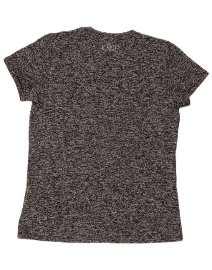 UNDER ARMOUR Damen Heat Gear Graphic T-Shirt Top UK 14 Mittelgrau