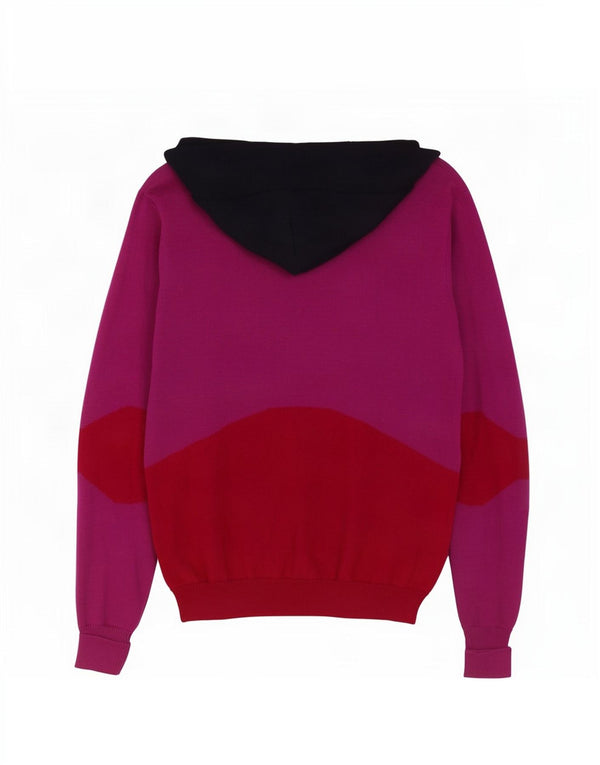 Lacoste Womens V-Neck Jumper Sweater Size 40 Medium Multicoloured