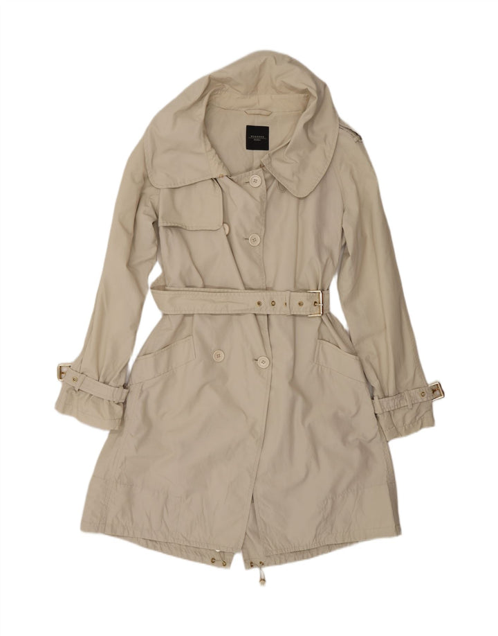 MAX MARA Damen-Wochenend-Trenchcoat UK 12 Medium Beige Cotton Classic