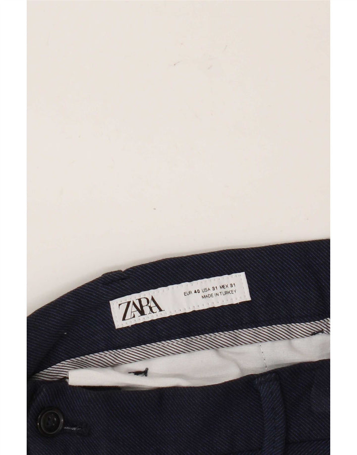 Zara Herren Chinoshorts EU 40 Medium W31 Marineblau