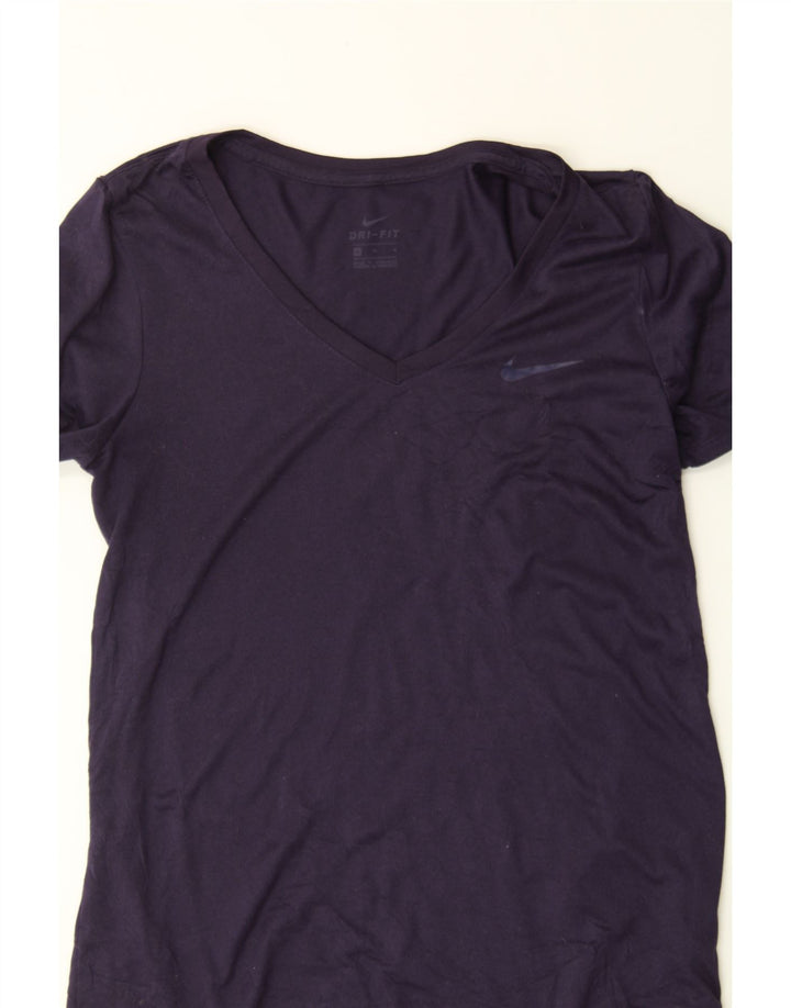 NIKE Womens Dri Fit T-Shirt Top UK 12 Medium Purple Polyester Vintage Nike and Second-Hand Nike from Messina Hembry 