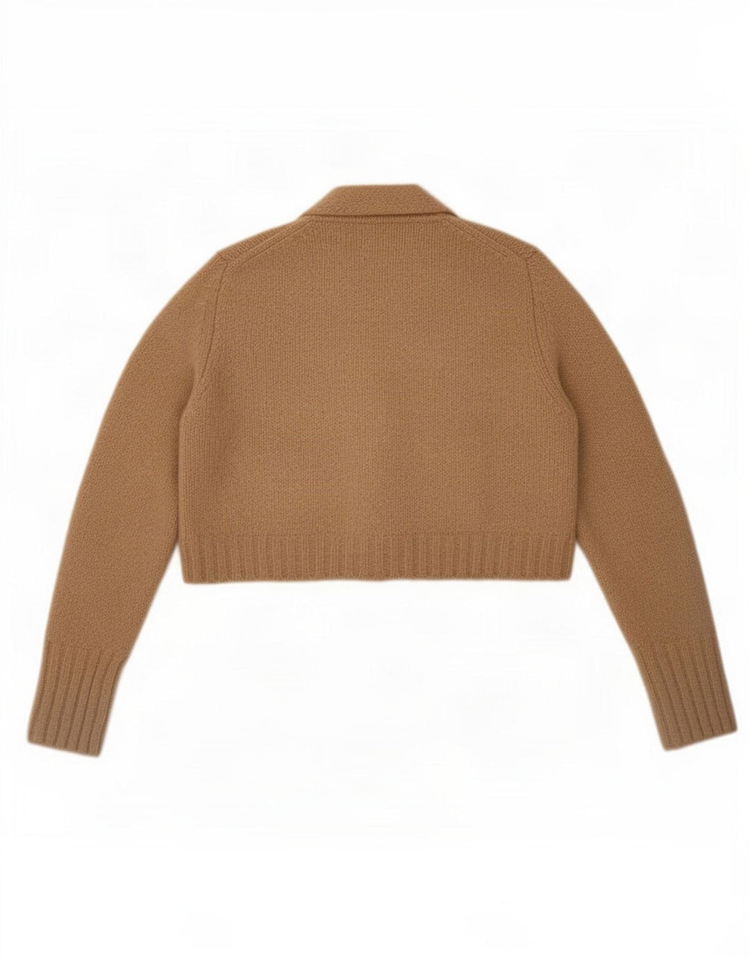 Zara Damen Crop Cardigan Pullover UK 10 Small Beige Polyester